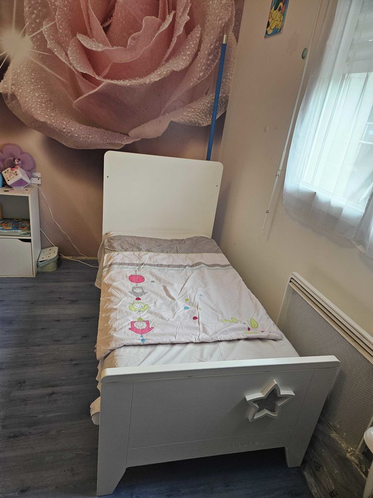 Lit ��volutif 0 �  1m20 avec matelas+ commode 250 Marcheprime (33)