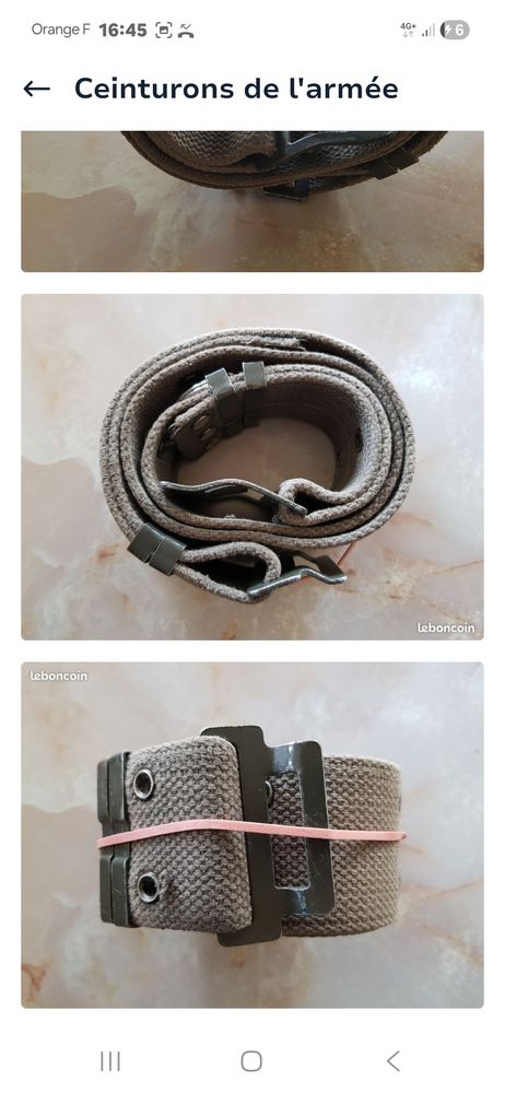 vrai ceinturon de l'arm�e 10 Pont-Sainte-Maxence (60)
