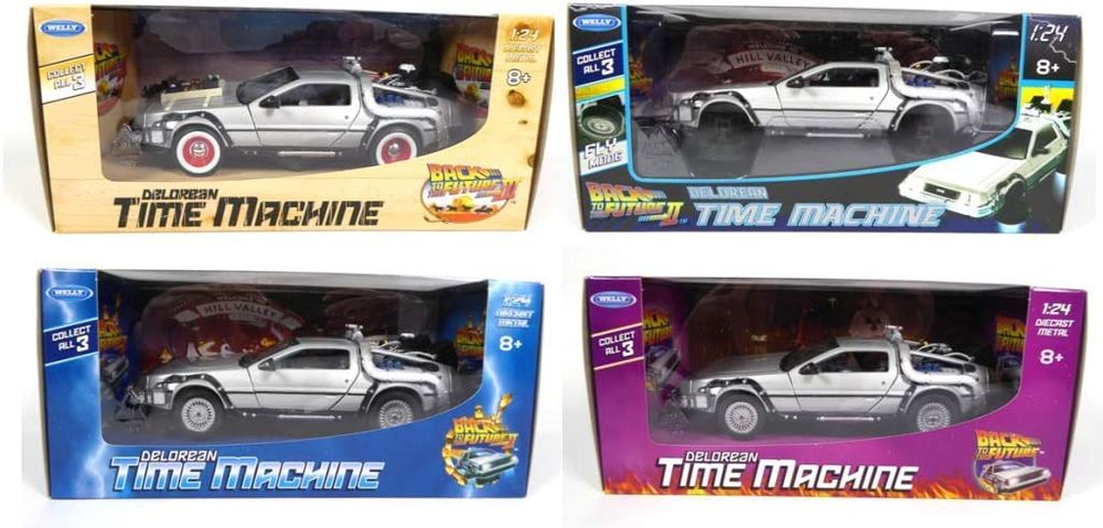 Welly - Lot des 4 Voitures Delorean des Films Retour vers 
90 Coudekerque-Branche (59)