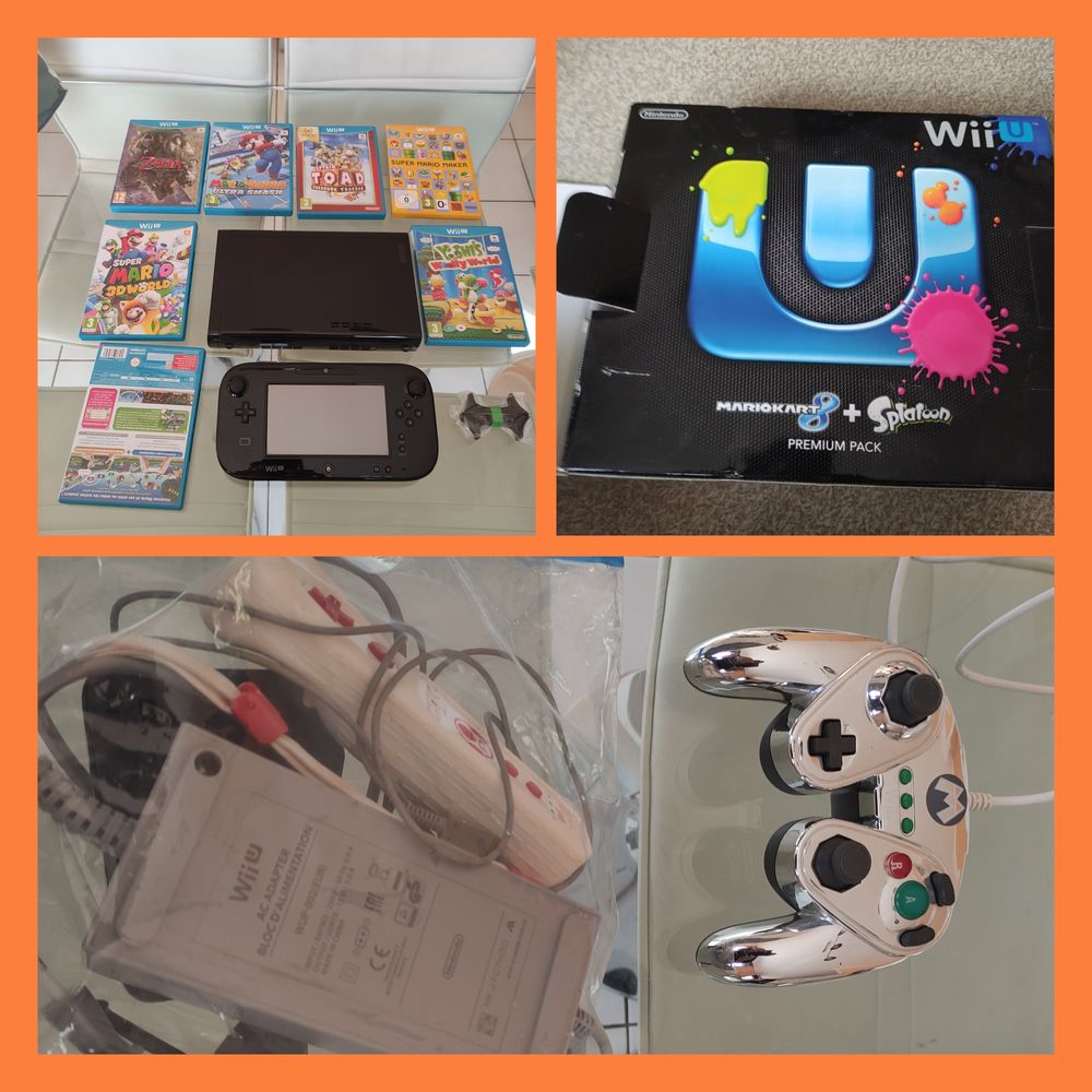 WIIU 32GB, Mario Kart 8, Splatoon Premium pack. 100 Aubin (12)