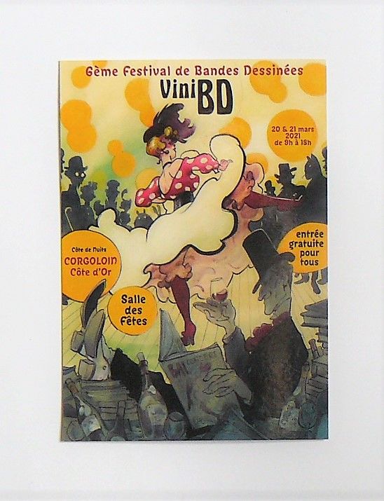 Yannick CORBOZ : Carte postale Vini BD - La Bande aDhoc 5 Argenteuil (95)