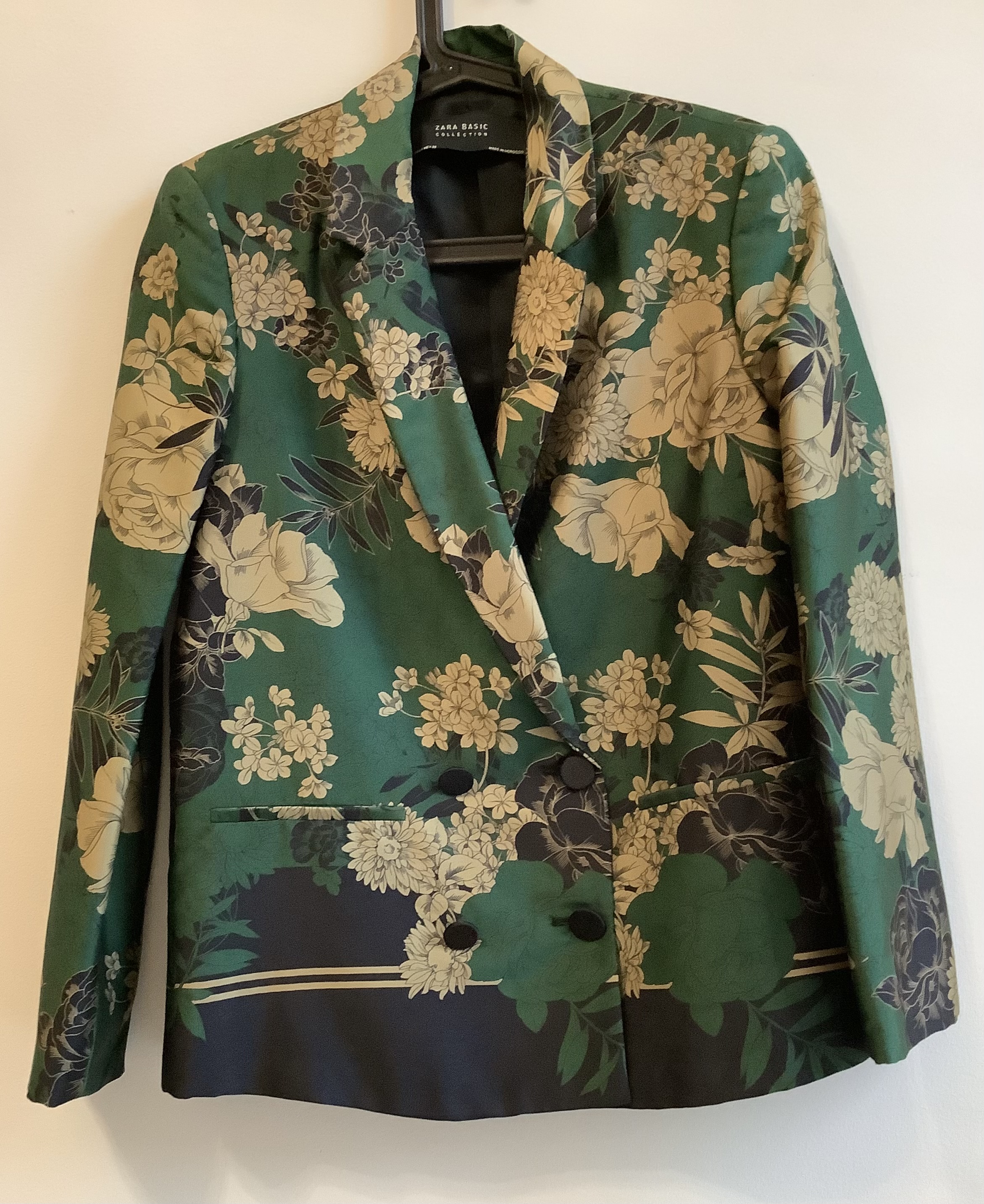 ZARA veste Taille M / Motif Floral Vert 30 Cannes (06)