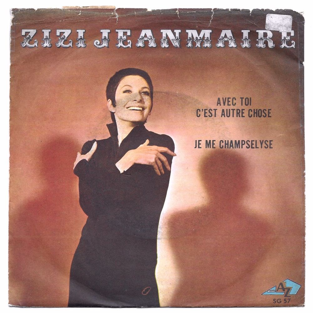 ZIZI JEANMAIRE-45t-AVEC TOI C'EST AUTRE CHOSE (BARBARA)-1968 3 Tourcoing (59)