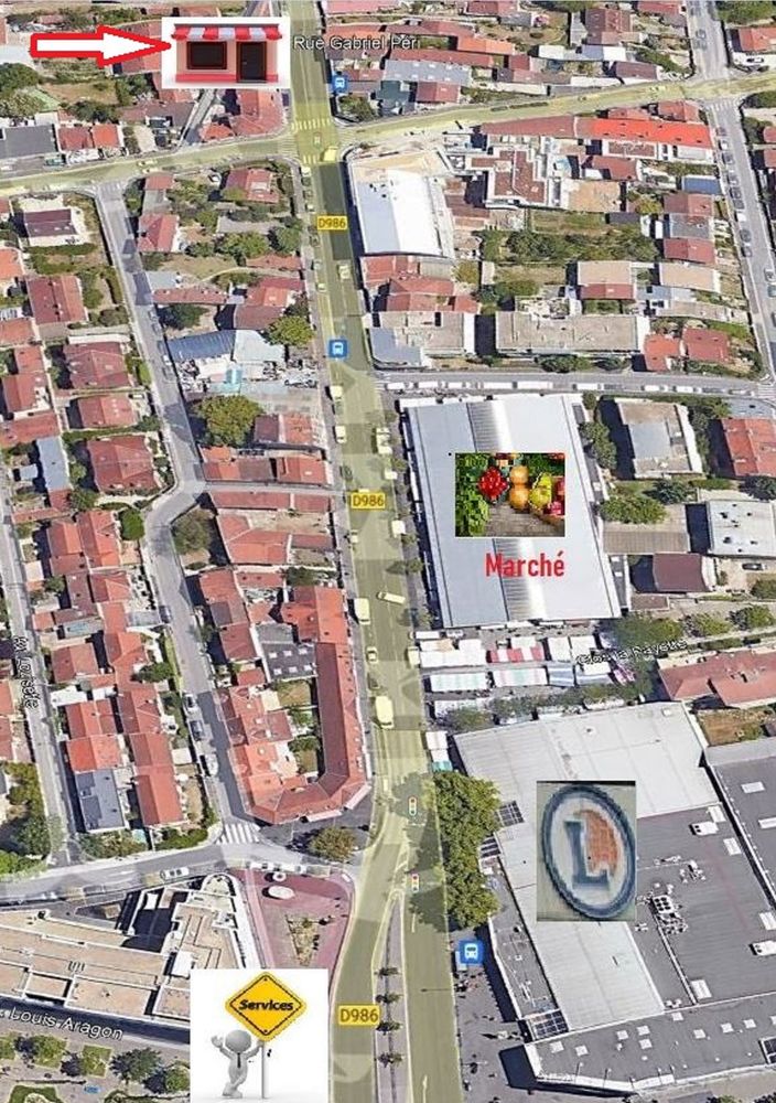 Murs de boutique tous commerces (ex pizzeria) Colombes 4 Chemins 198000 92700 Colombes