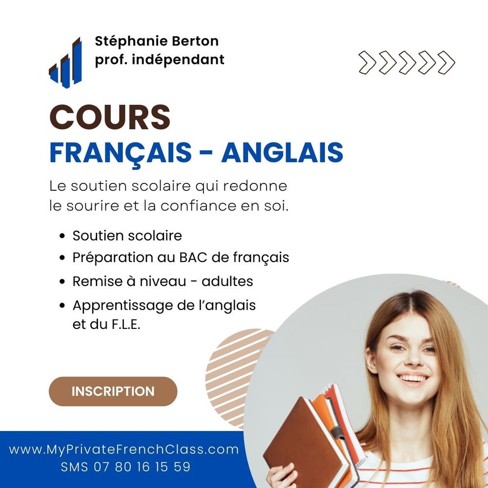 Cours d'anglais et de fran&ccedil;ais et soutien scolaire 15 86100 Ch�tellerault