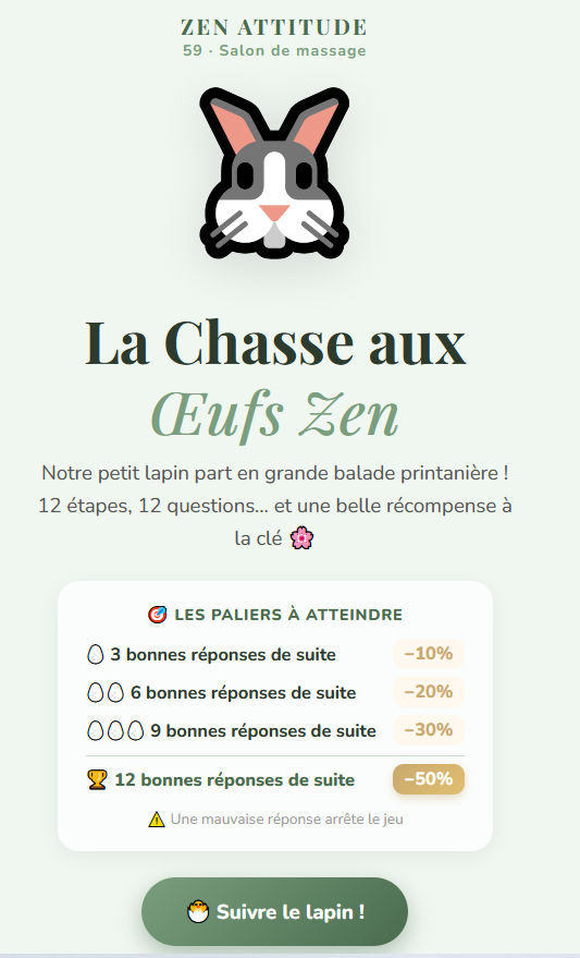 suivez le lapin de P&acirc;ques 70 59400 Cambrai