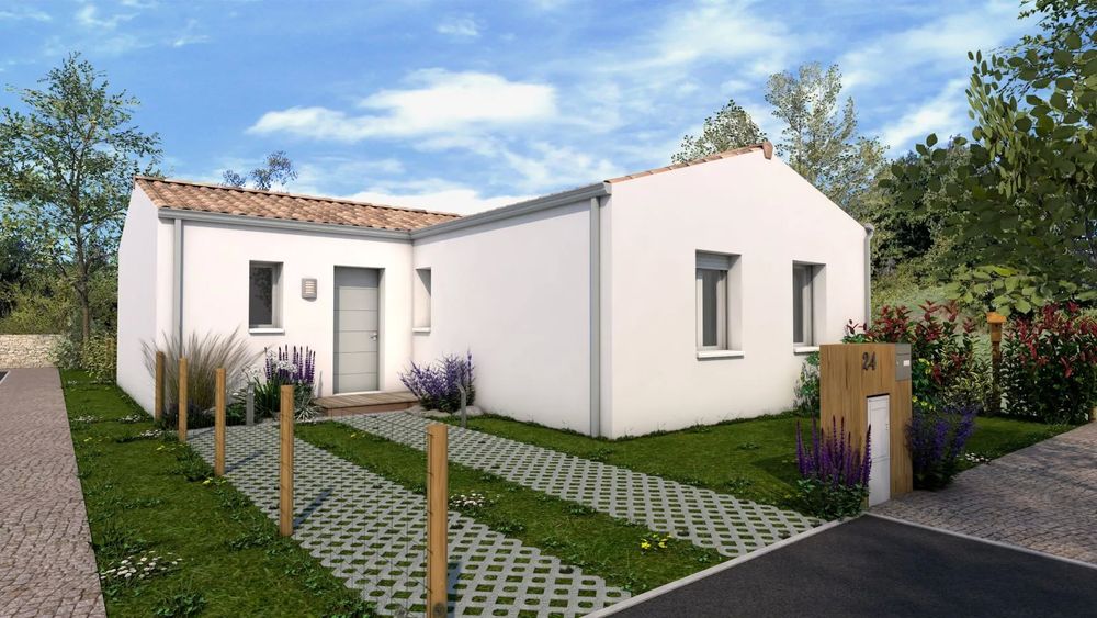 Vend maison à construire à Tesson.