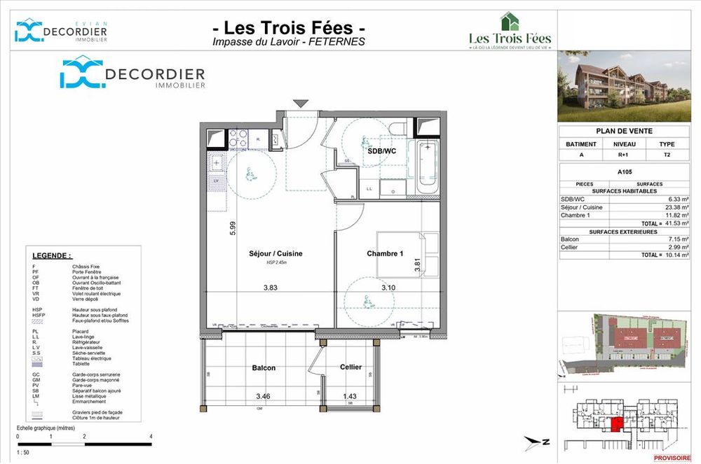 FETERNES APPARTEMENT T2 NEUF