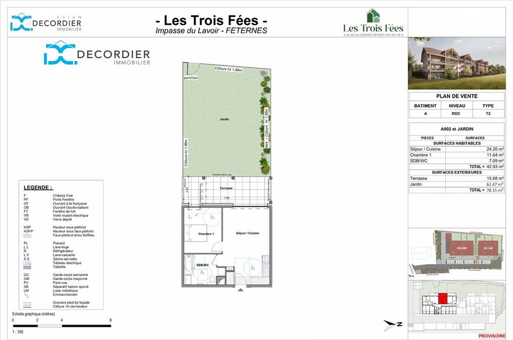 FETERNES APPARTEMENT T2 NEUF