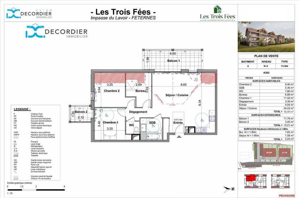 FETERNES APPARTEMENT T3bis NEUF