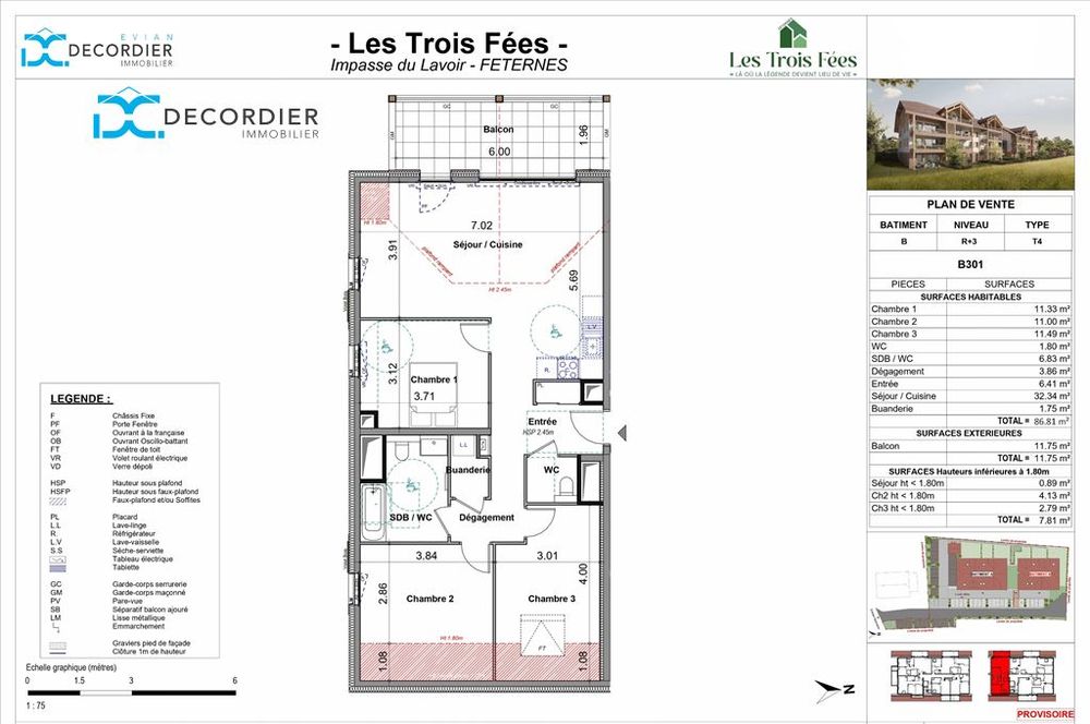 FETERNES APPARTEMENT T4 NEUF