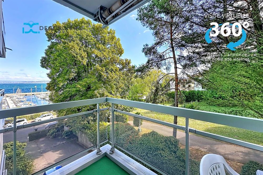 EVIAN 2 PIECES BALCON PROCHE LAC