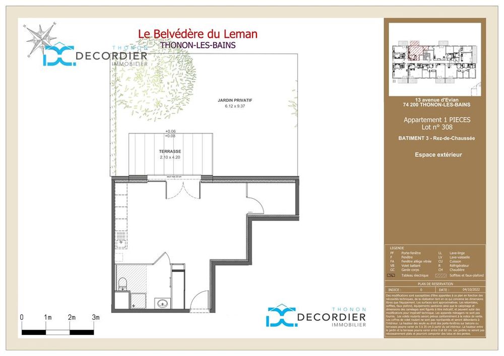 À VENDRE APPARTEMENT T1 NEUF - CENTRE-VILLE - THONON-LES-BAINS (74200)