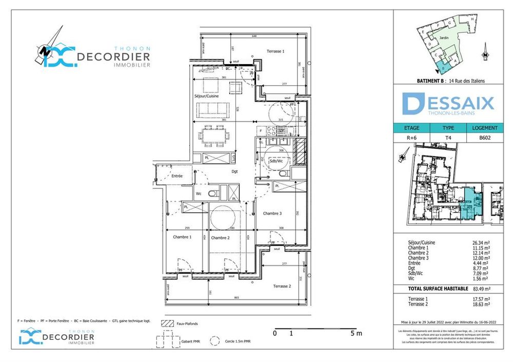 À VENDRE APPARTEMENT T4 NEUF  THONON