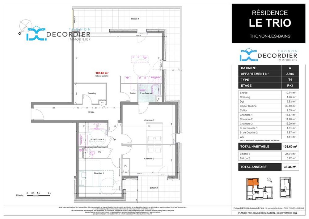 À VENDRE APPARTEMENT T4 NEUF - THONON