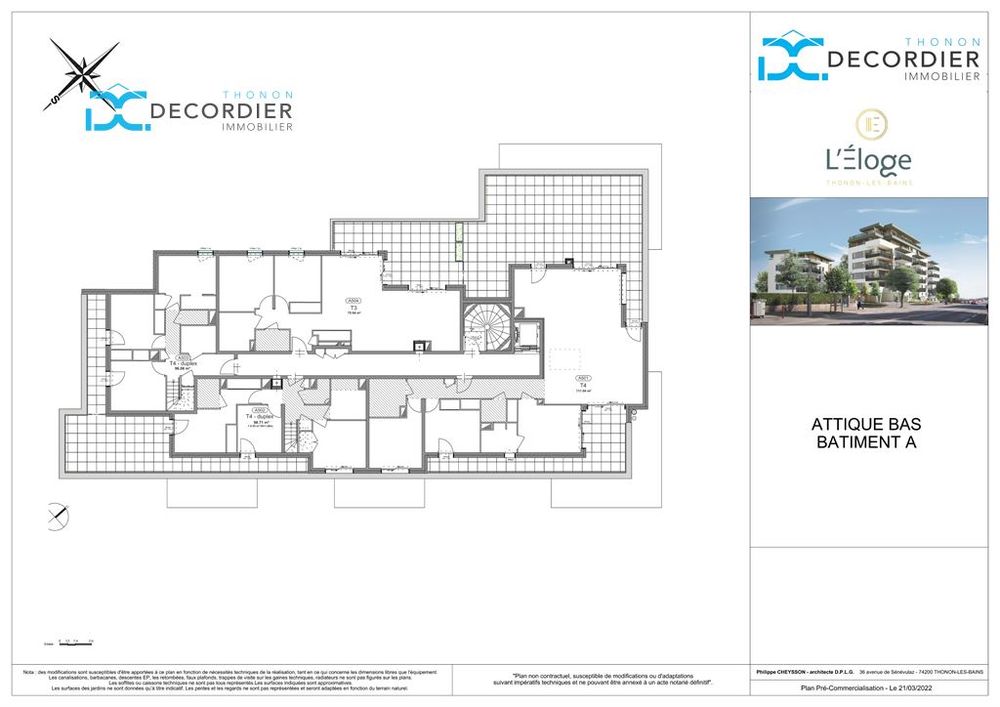 À VENDRE - APPARTEMENT T3 EN ATTIQUE - NEUF - THONON-LES-BAINS (74200)