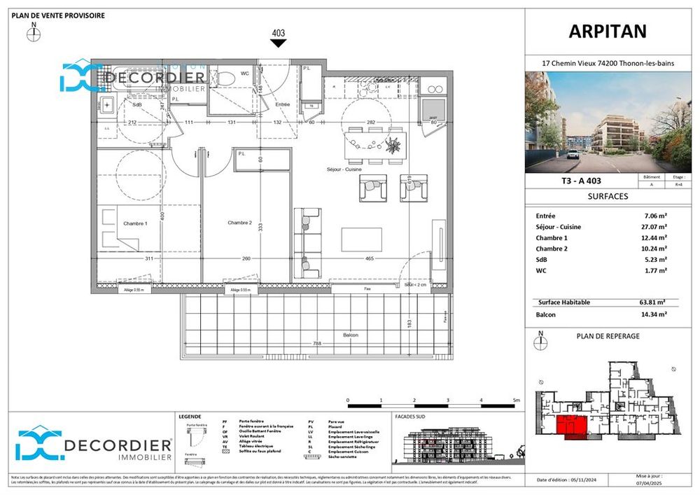 T3 NEUF À VENDRE - THONON-LES-BAINS (74200)