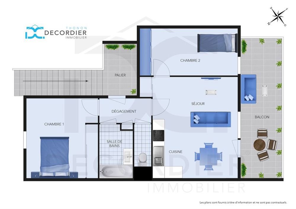 À VENDRE  Appartement T3 de 60m2 au calme avec garage  Résidence récente