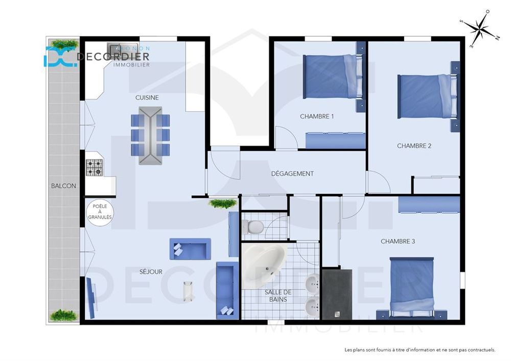 APPARTEMENT T4 THONON AVEC BALCON
