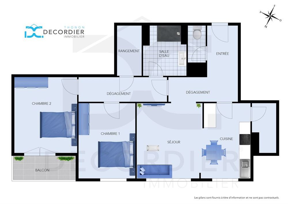 THONON-LES-BAINS - APPARTEMENT T3 72.68 M²