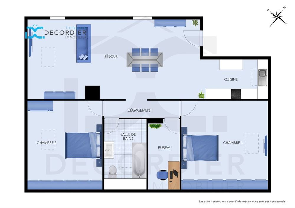 THONON-LES-BAINS APPARTEMENT T3 bis 77M² et 91M2 au sol