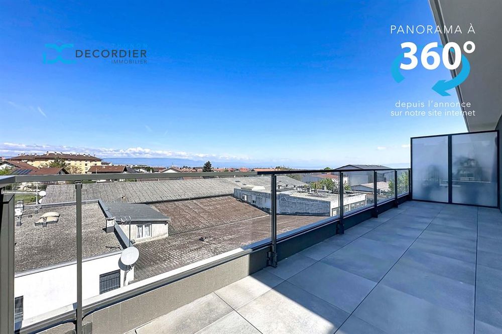 THONON-LES-BAINS - T4 dernier étage avec terrasse et vue dégagée