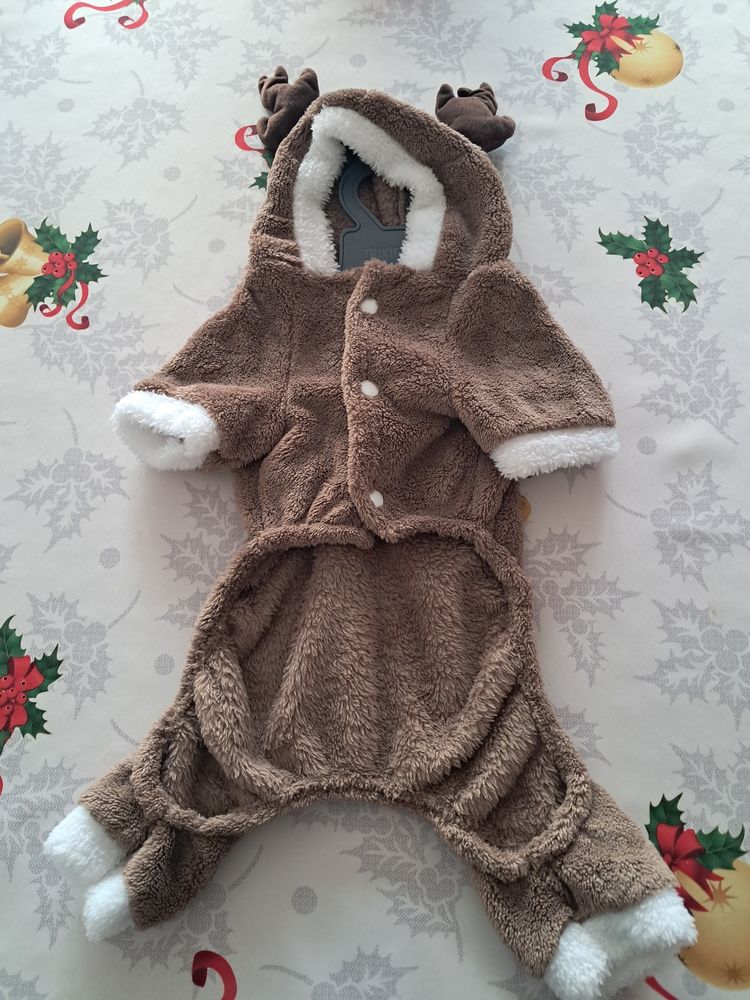 Manteau chien Renne noel pyjama fete caniche jack russel 6 57280 F�ves