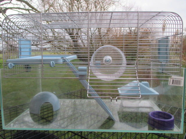 cage bac en verre, pour rongeur 25 18340 Levet