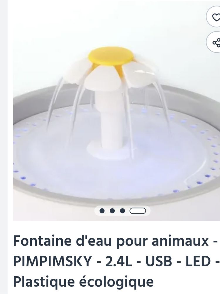 PIMPIMSKY 2.4L Pet Fontaine D'eau USB 25 94240 L'ha�-les-roses