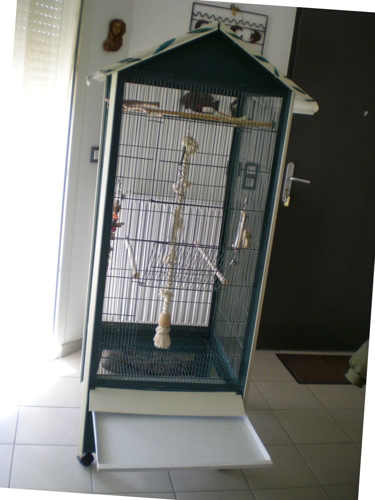 Voli&egrave;re d'int&eacute;rieur avec roulettes 70 86340 Roches-pr�marie-andill�