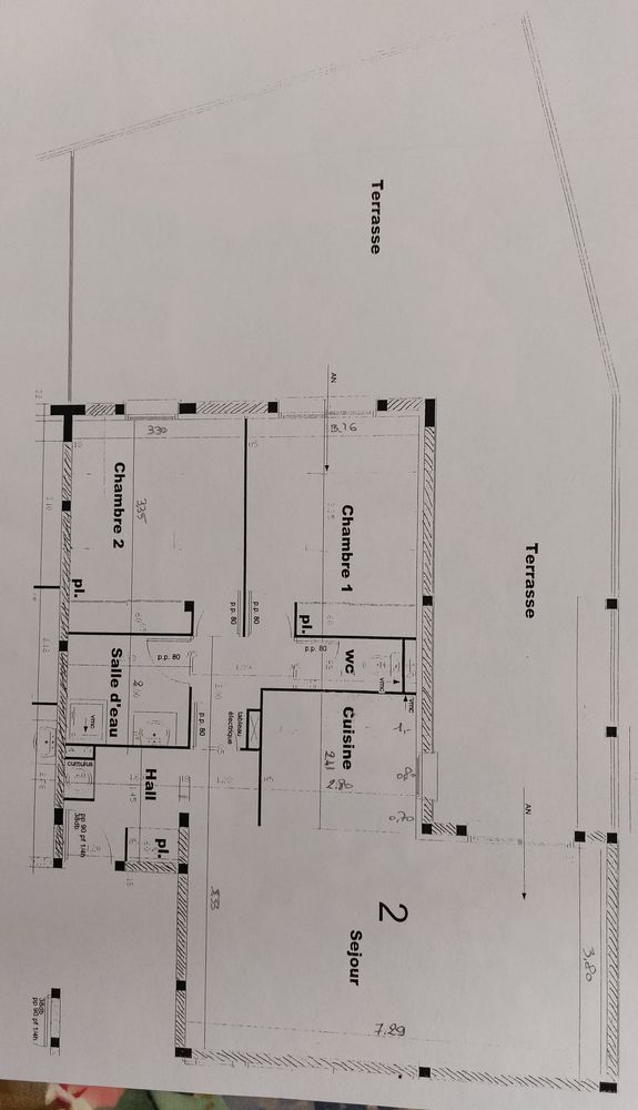 T3 de 76 m2 avec terrasse de 76 m2 plein sud