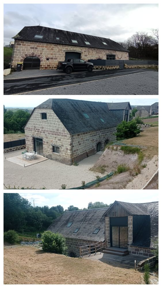Grange rénovée de 325 m2 habitables + garage 80 m2 isolé