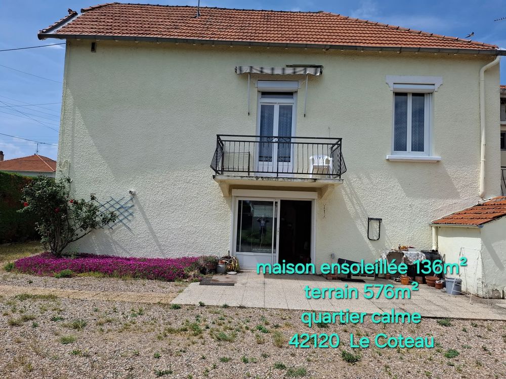 Maison des années 30 avec jardin, Le Coteau, quartier calme.