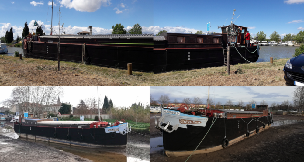 Péniche 29,5 m x 5 m?Projet habitation Canal du Midi?CC 2027