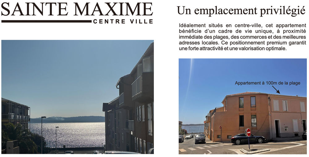 Appartement 83m2, situé en centre-ville, à 100m de la plage