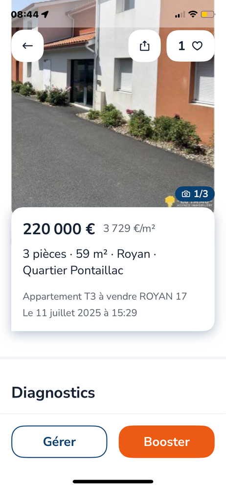 Cette appartement offre 58m2 séjour spacieux 1 pièce vie 24m