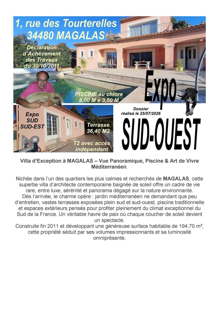 Aux portes de BEZIERS et à proximité du CAP D'AGDE