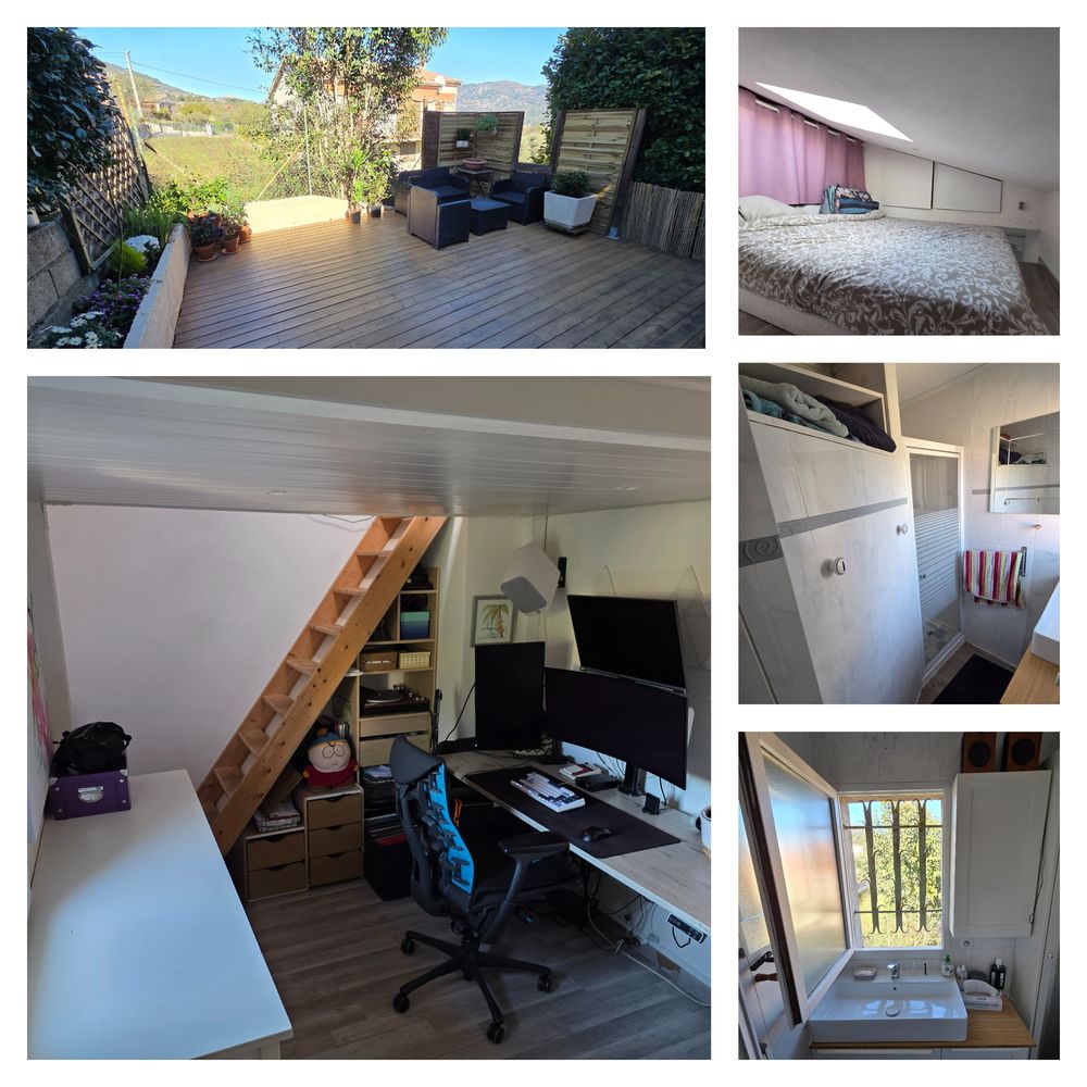Gattières - T2 atypique " comme une petite maison " : terras