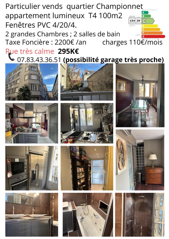 Appartement 100 m2 quartier Championnet