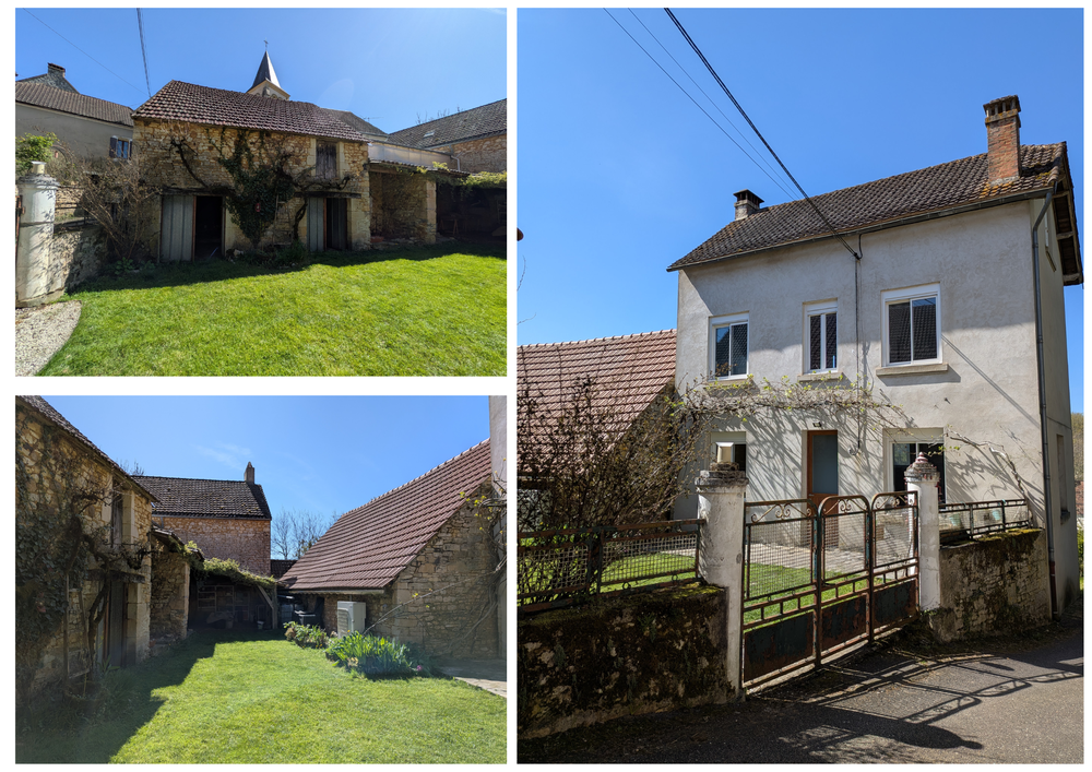 Maison de village avec jardin et grange