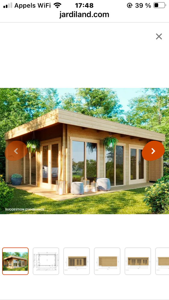 Chalet de jardin neuf emballé