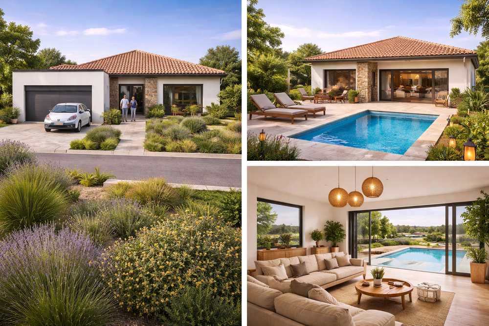 Maison contemporaine récente avec jardin - 4 pièces - Fleury