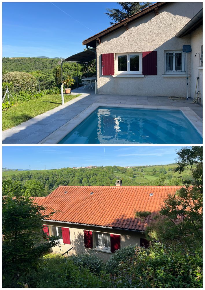Maison plain-pied 105 m2 au calme, avec piscine et vue