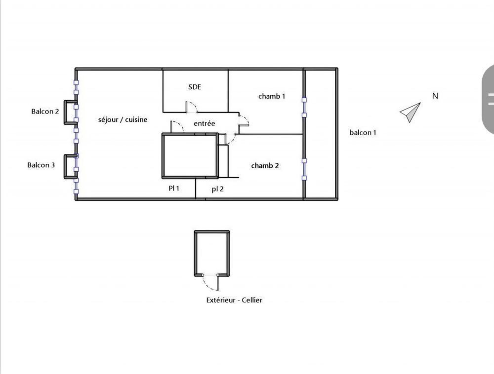 Busca T3, 64 m2, 59 m2 Carrez + cave