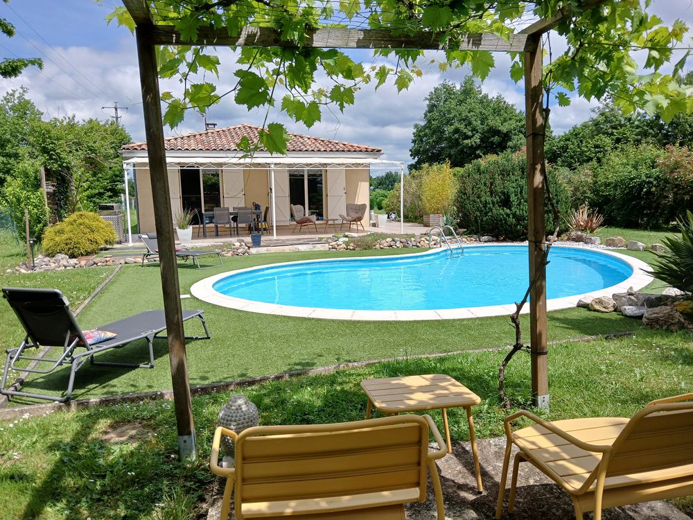 Maison plain-pied 110 m² ? 3 chambres ? Piscine ? Terrain 19