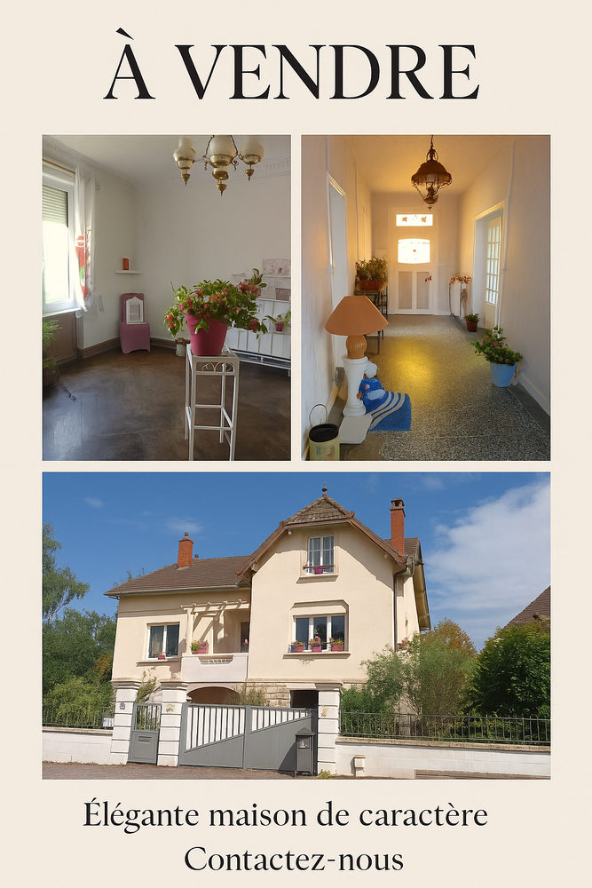 Maison bourgeoise familiale de 200 M2 coeur de village