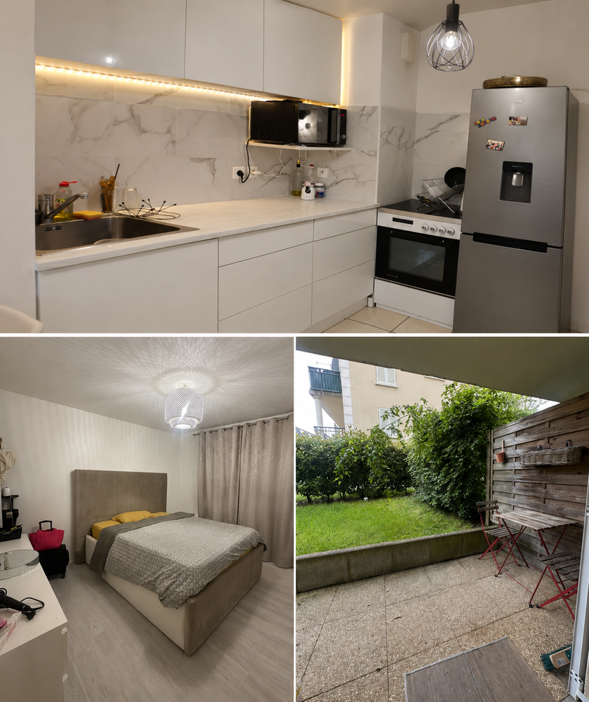 F2 47 m² + jardin 31 m² + terrasse ? Rez-de-chaussée ?