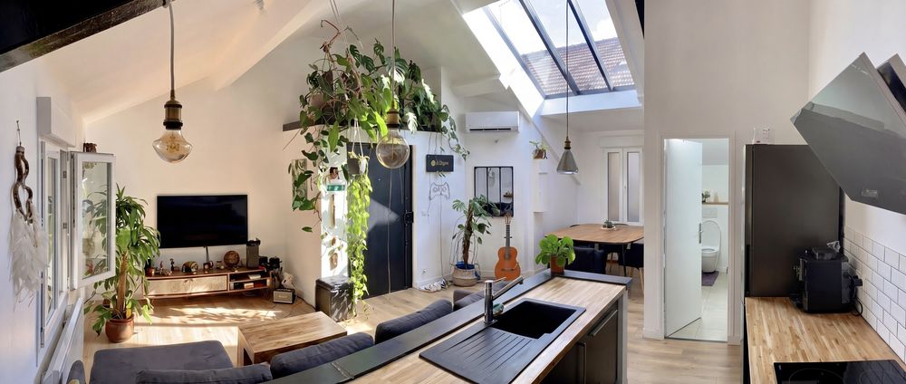 Appartement loft, 59m2 , 3 pièces , atypique