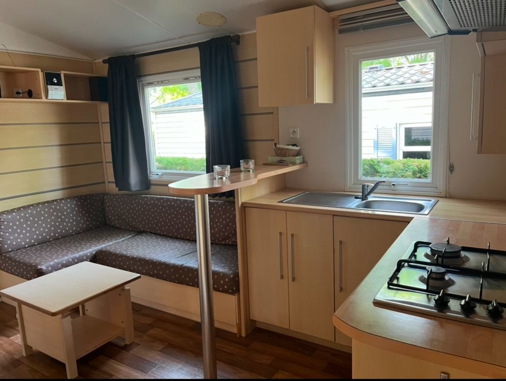 Mobil-home sur terrain clôturé dans camping à 1h10 de Paris