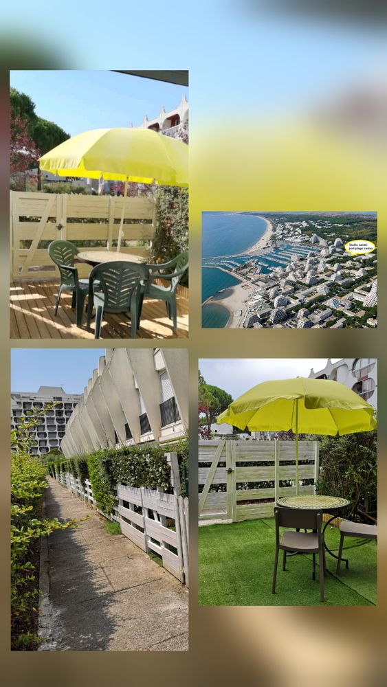 Studio rénové jardin ? Centre Ville - Port La Grande Motte